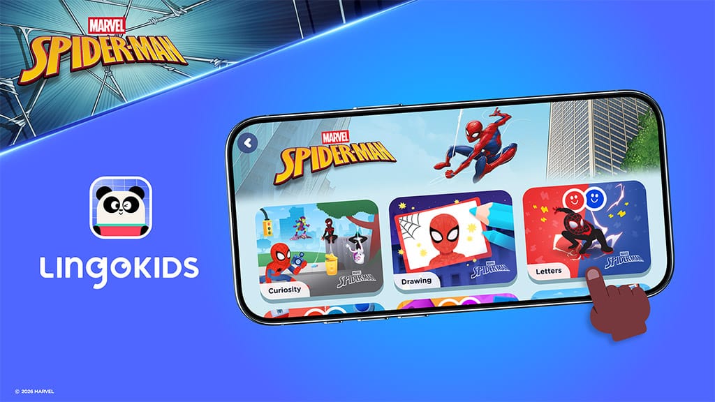 Zanurz się w pisownię z nowymi grami Spider-Man na Lingokids!