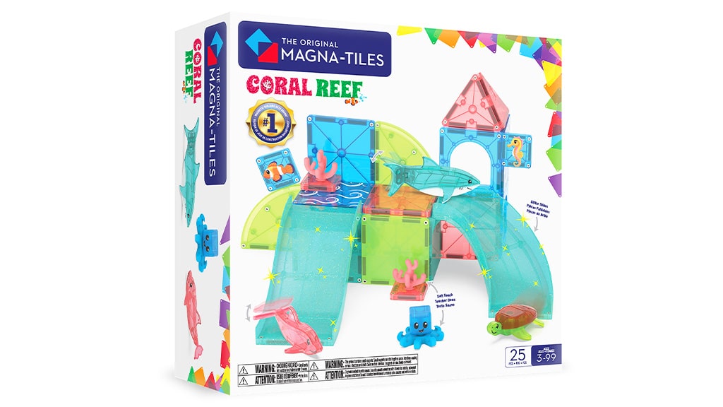 MAGNA-TILES® Zestaw gier magnetycznych Raf Korali 25 elementów