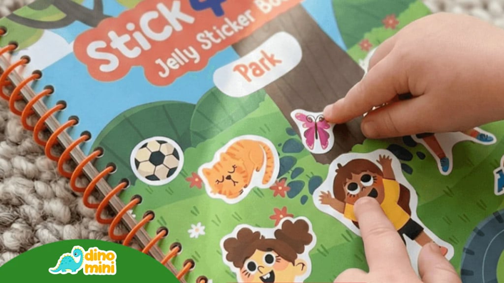 Dinomini Publishing - Stick4Ever żelowe książki z naklejkami