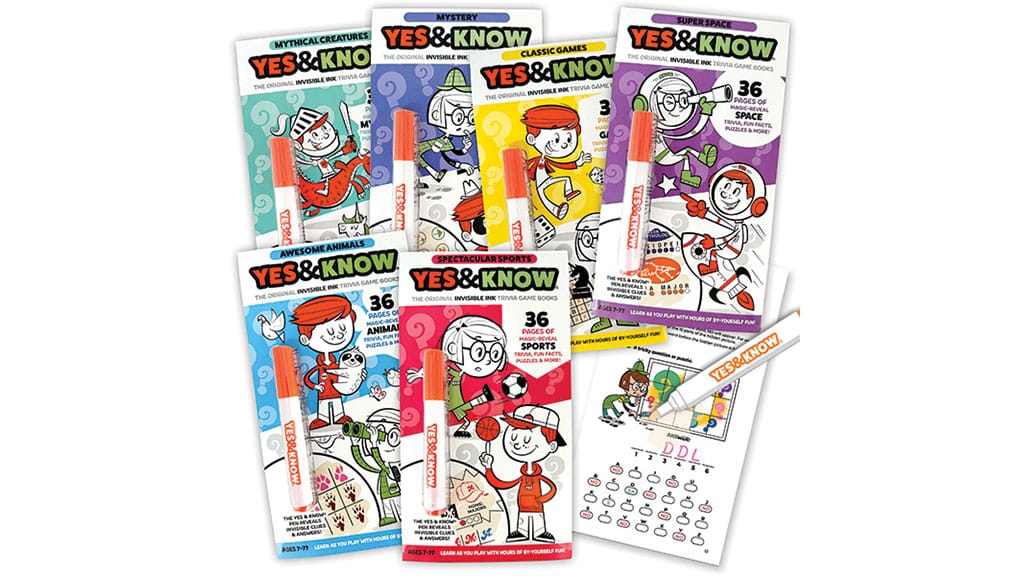 Tree Town Toys Yes & Know niewidzialne atramentowe książki do kolorowania