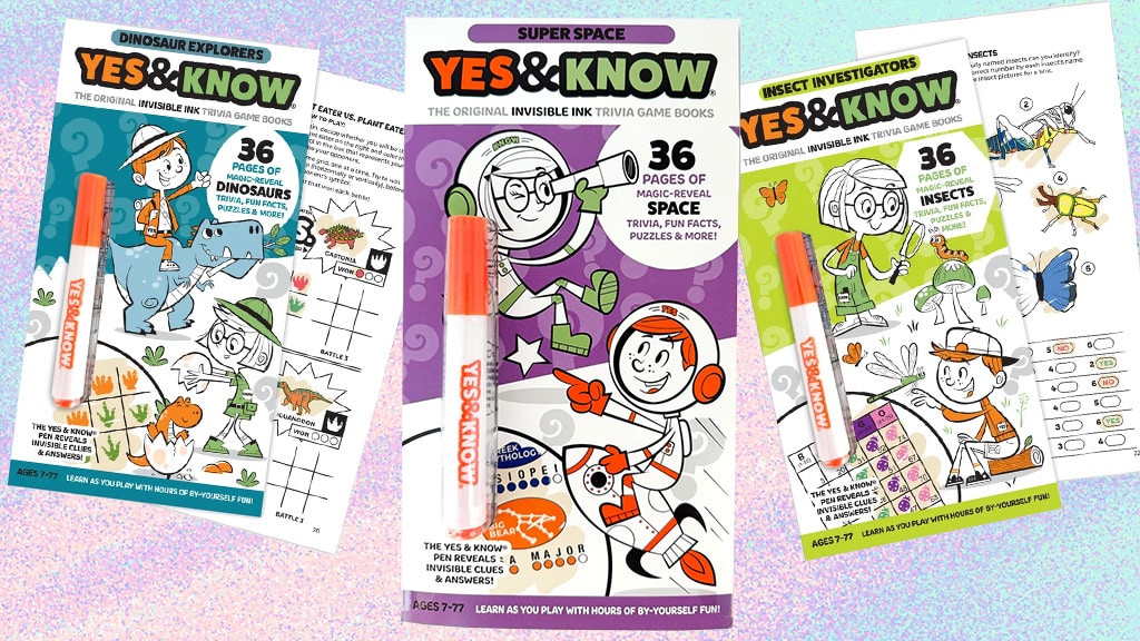 Tree Town Toys Yes & Know niewidzialne atramentowe książki do kolorowania