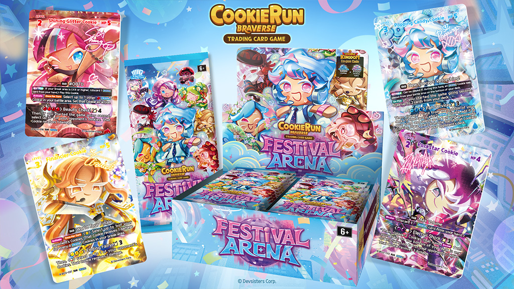 Braverse TCG przynosi ciasteczka supergwiazd do zestawu Booster Festiwal Arena