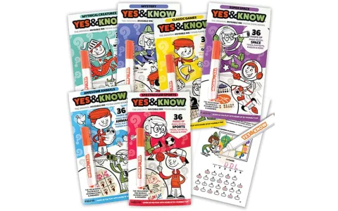 Tree Town Toys Yes & Know niewidzialne atramentowe książki do kolorowania