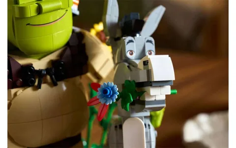 Zestaw LEGO Ideas Shrek, Osioł i Kot w Butach