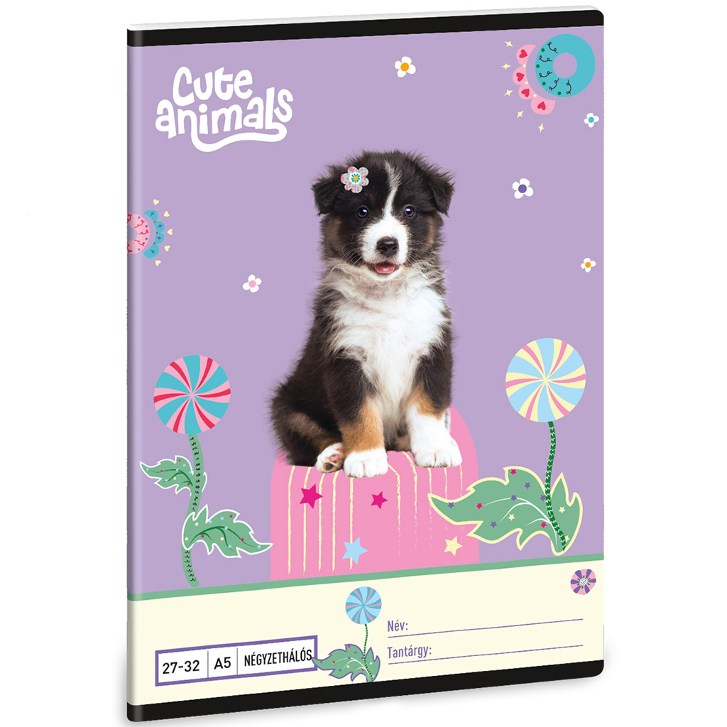 Ars Una: Cute Animals - Aussie zeszyt w kratkę A/5 27-32 kép 1