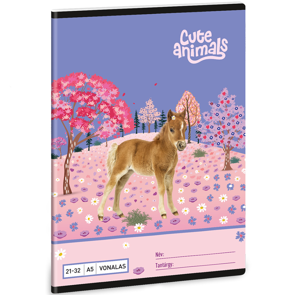 Ars Una: Cute Animals - Koń zeszyt w linie A5 21-32 kép 1