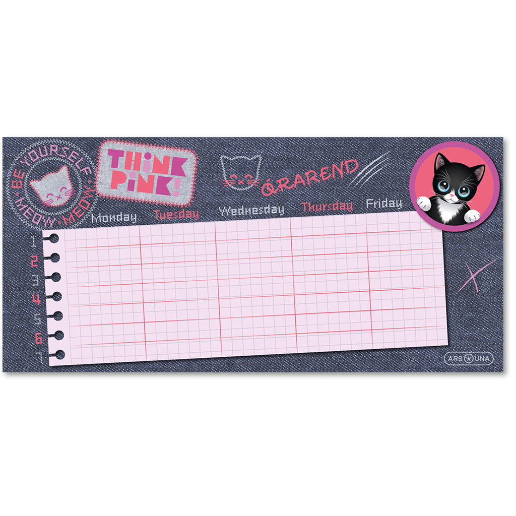 Ars Una: Think Pink uroczy plan lekcji z kotkami, jednostronicowy, dwustronny kép 1