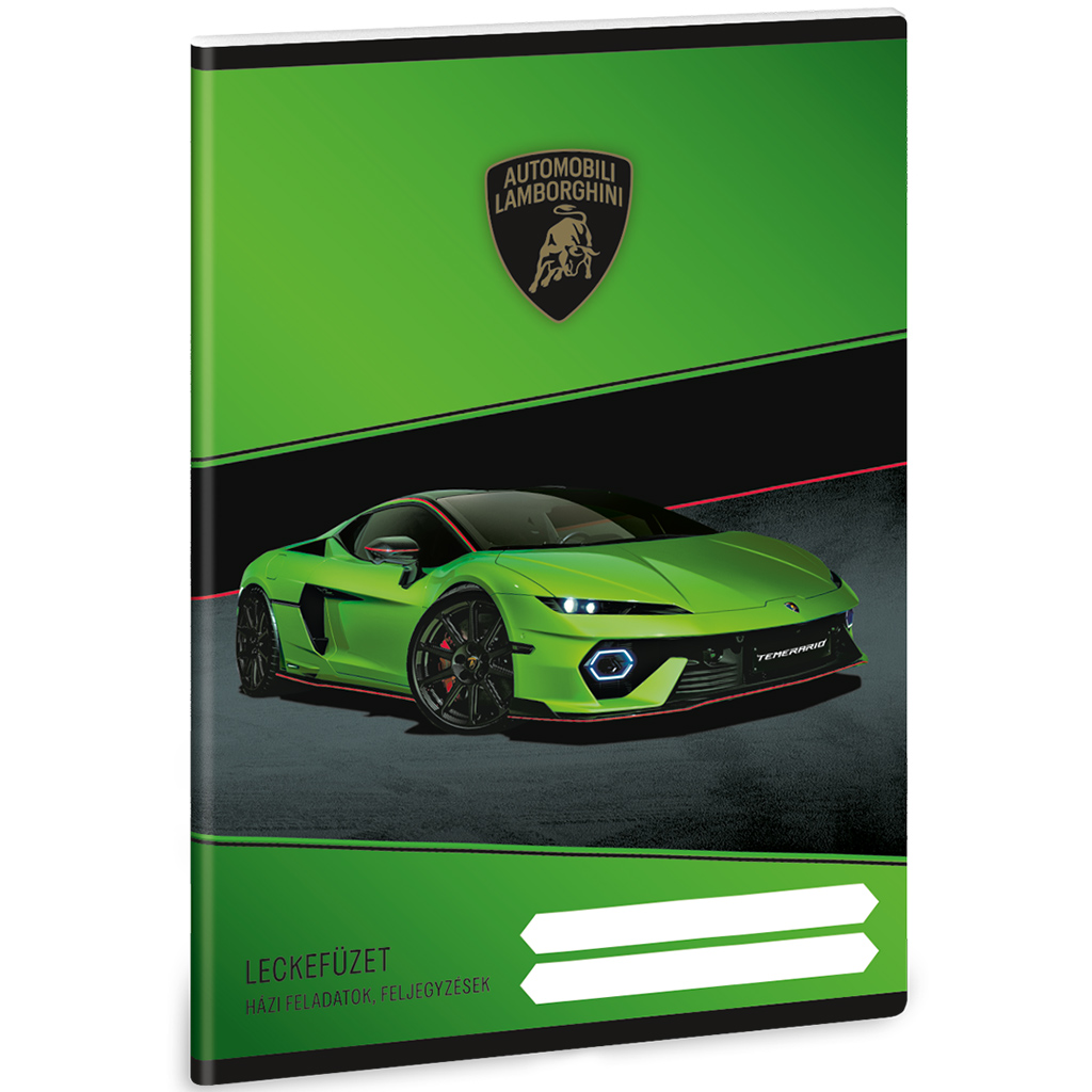 Ars Una: Zielony zeszyt z motywem Lamborghini, 38-kartkowy, A/5 kép 1