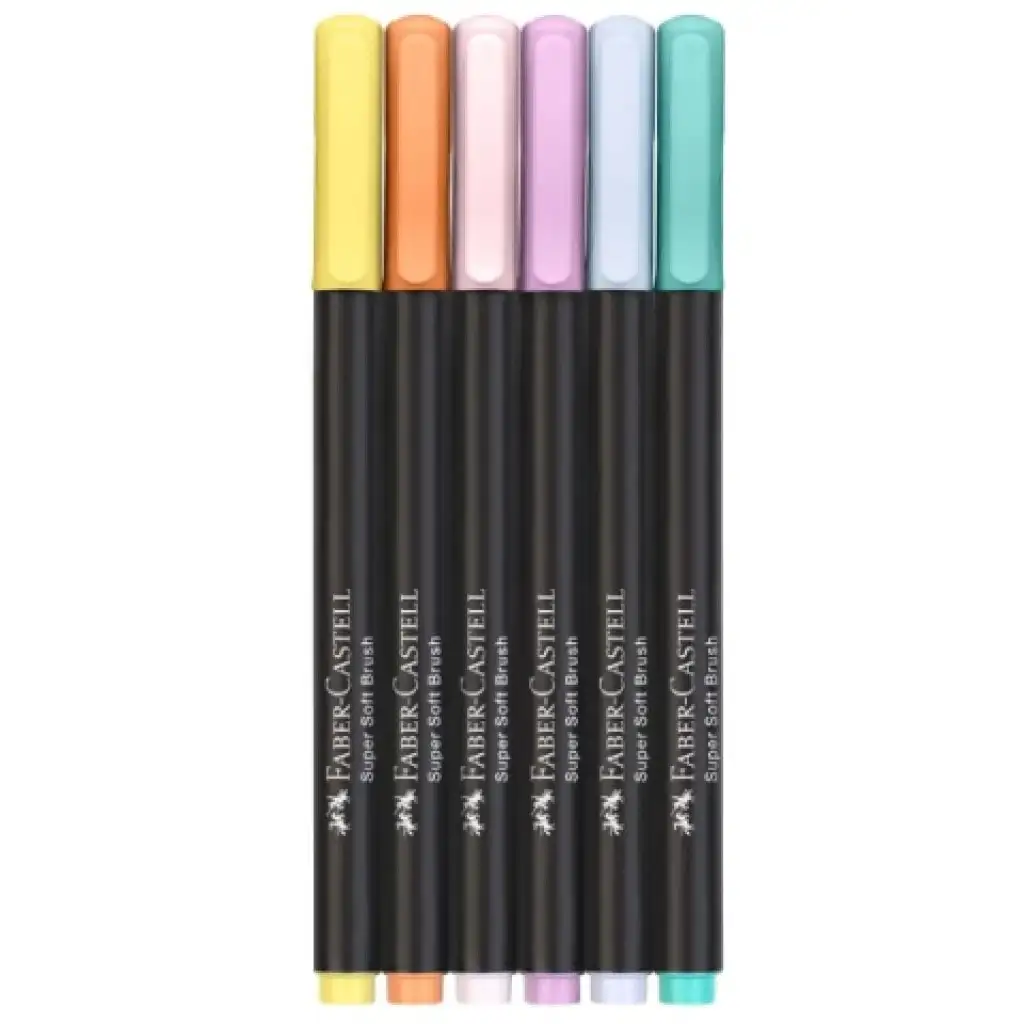 Faber-Castell: Black Edition pastel colors zestaw 6 kolorowych markerów kép 2
