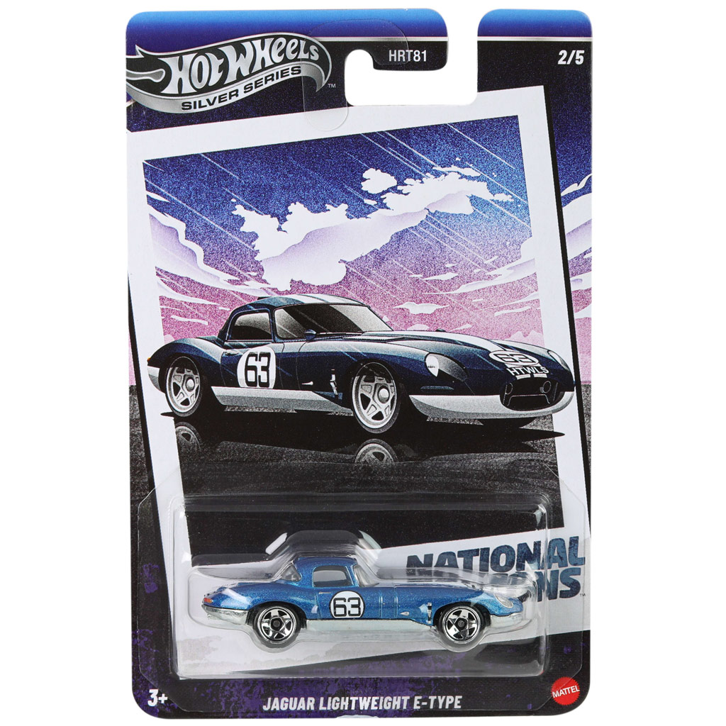 Hot Wheels: Zabawkowy samochodzik Vintage Jaguar Lightweight E‑Type 1/64 – Mattel