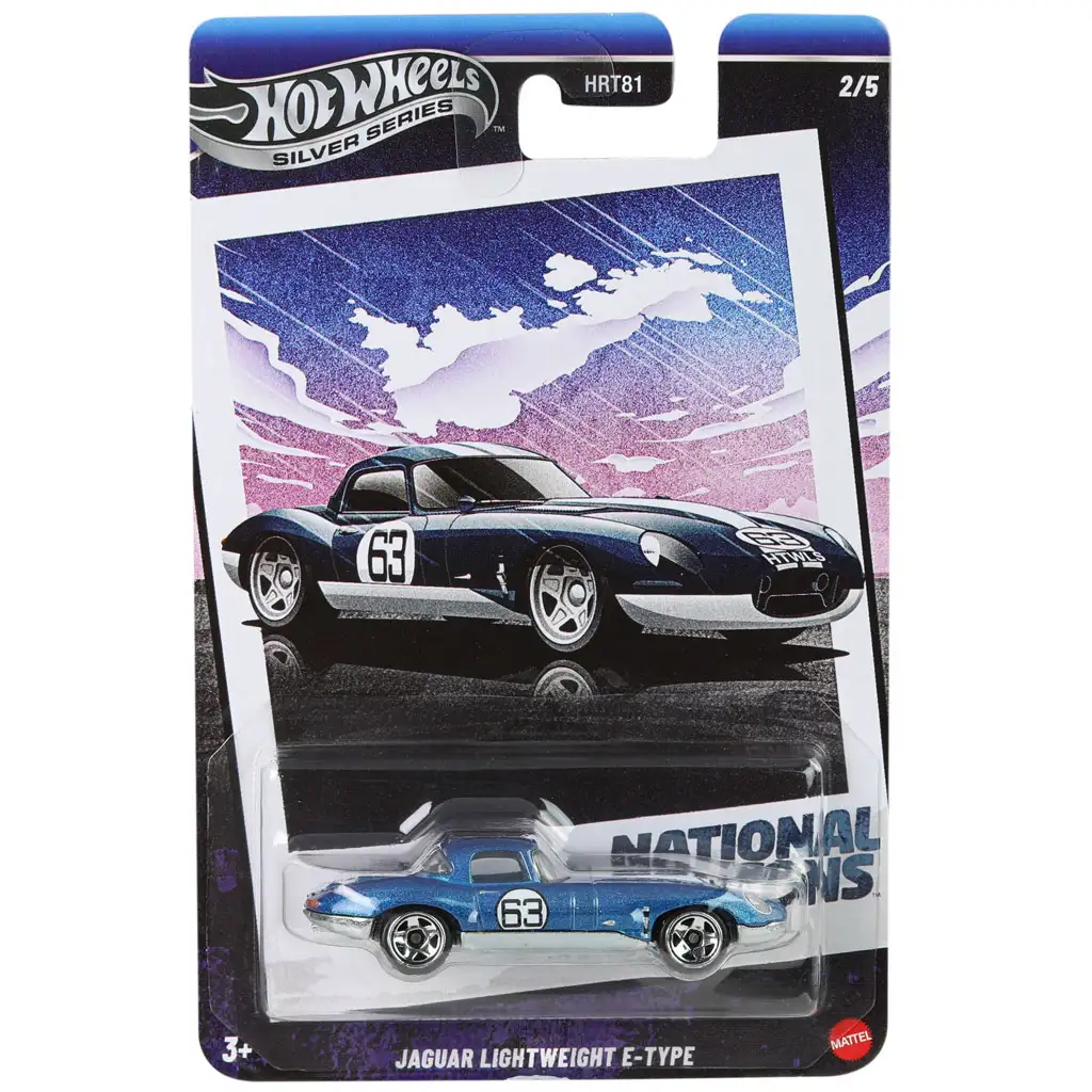 Hot Wheels: Zabawkowy samochodzik Vintage Jaguar Lightweight E‑Type 1/64 – Mattel