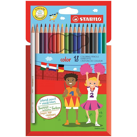 Stabilo Color zestaw 18 kolorowych kredek