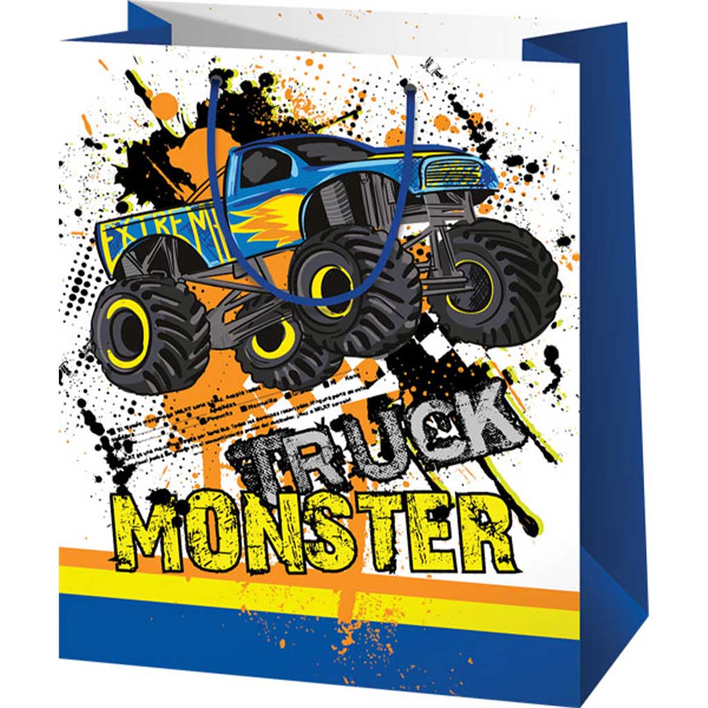 Torebka prezentowa z motywem Monster Truck, w standardowym rozmiarze 11x6x14 cm kép 1