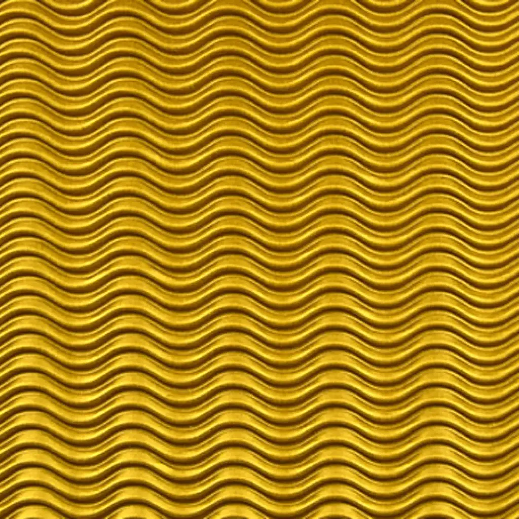 Złota dekoracja 3D tektura falista B2 50x70cm 1 sztuka
