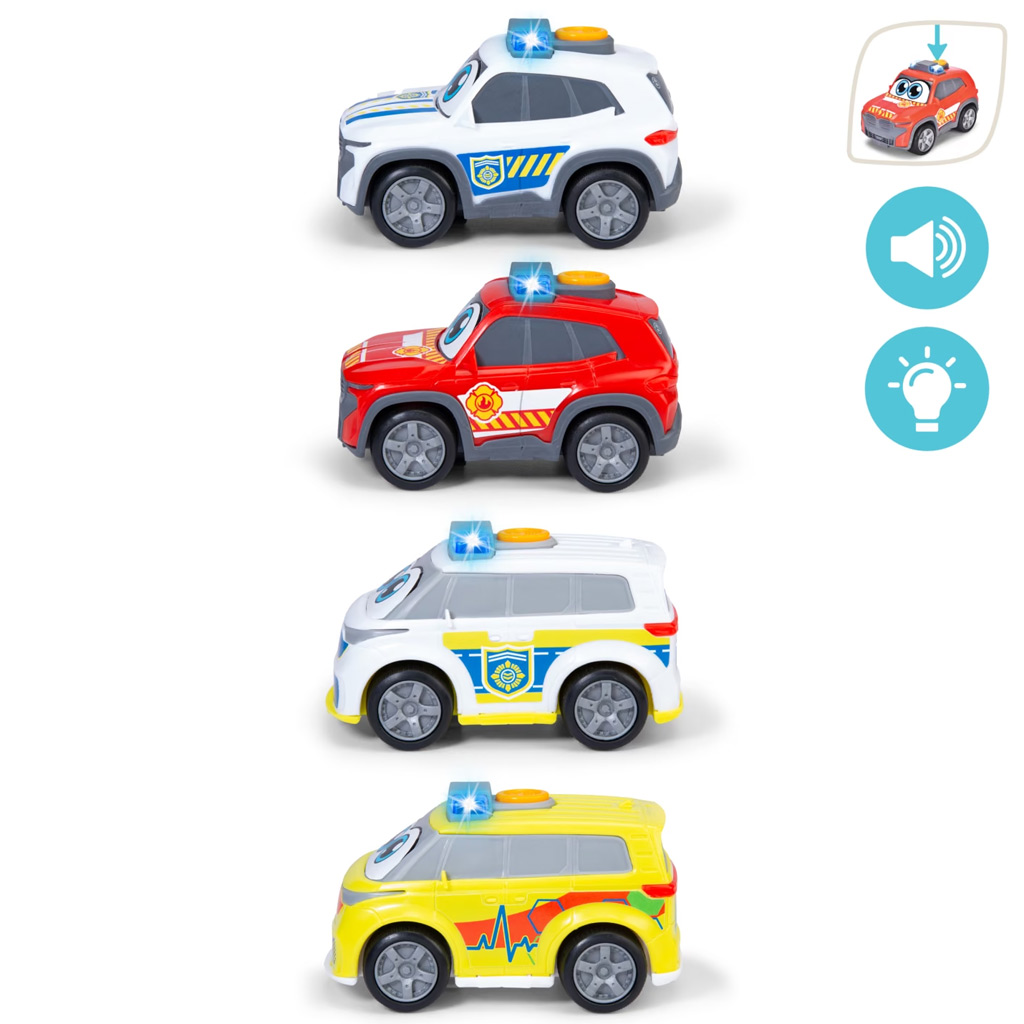 ABC Emergency Team samochód zabawkowy z dźwiękiem i światłem, różne rodzaje, 1 szt. - Dickie Toys zdjęcie 3