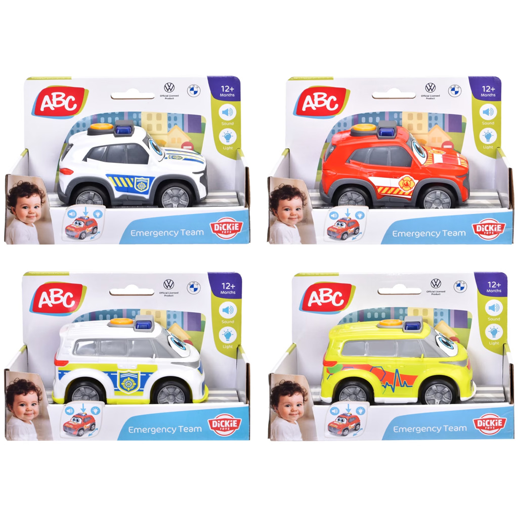 ABC Emergency Team samochód zabawkowy z dźwiękiem i światłem, różne rodzaje, 1 szt. - Dickie Toys zdjęcie 1