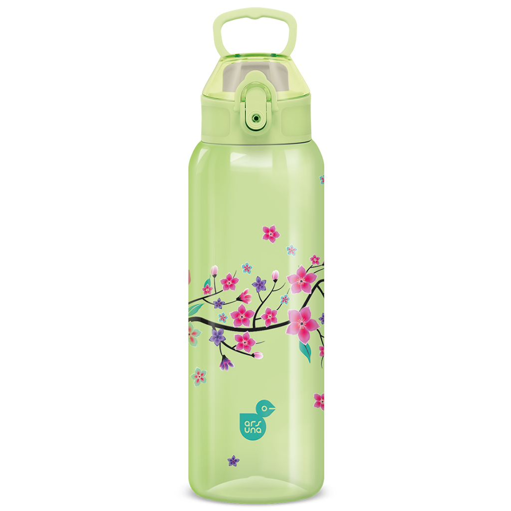 Ars Una: 3D Snow Flower zielony w kwiaty bidon bez BPA 700 ml kép 1