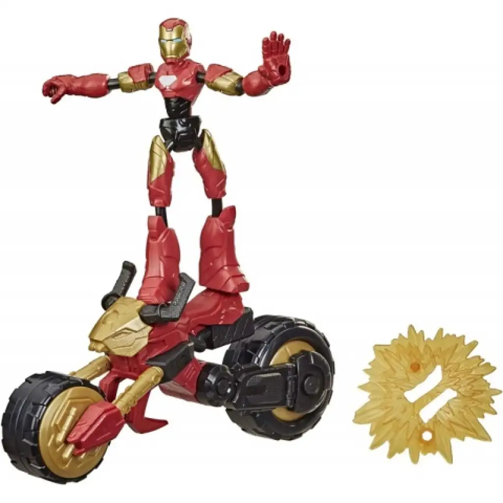 Avengers Bend and Flex Rider Iron Man figura z motocyklem - Hasbro zdjęcie 2