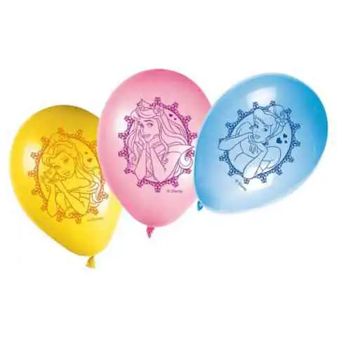 Kolorowe balony imprezowe Księżniczki Disneya zestaw 8 szt. zdjęcie 1