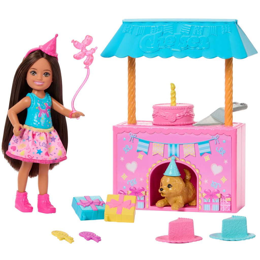 Barbie: Chelsea urodzinowa impreza z lalką i szczeniakiem – Mattel zdjęcie 3