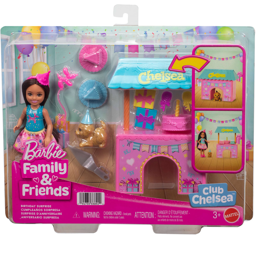 Barbie: Chelsea urodzinowa impreza z lalką i szczeniakiem – Mattel zdjęcie 1