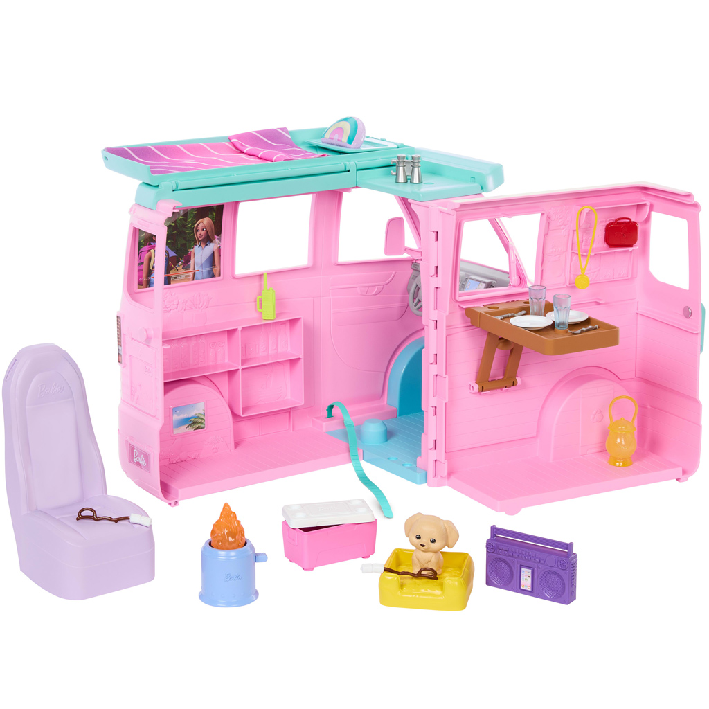 Barbie Dream Land Road Trip kamper z 20 akcesoriami – Mattel zdjęcie 3