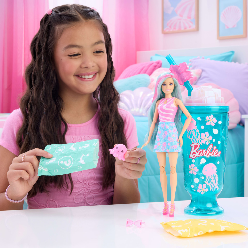 Barbie Reveal pachnąca seria Shaker z turkusowymi włosami lalki z figurką meduzy - Mattel zdjęcie 5