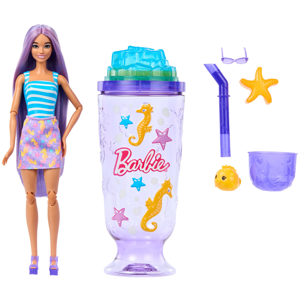 Barbie Reveal zapachowy Shaker seria z liliowowłosą lalką i konikiem morským - Mattel zdjęcie 2