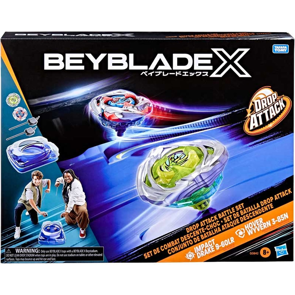 Beyblade X Drop Attack Battle arena zestaw zabawek 2 sztuki z wirnikami - Hasbro zdjęcie 1