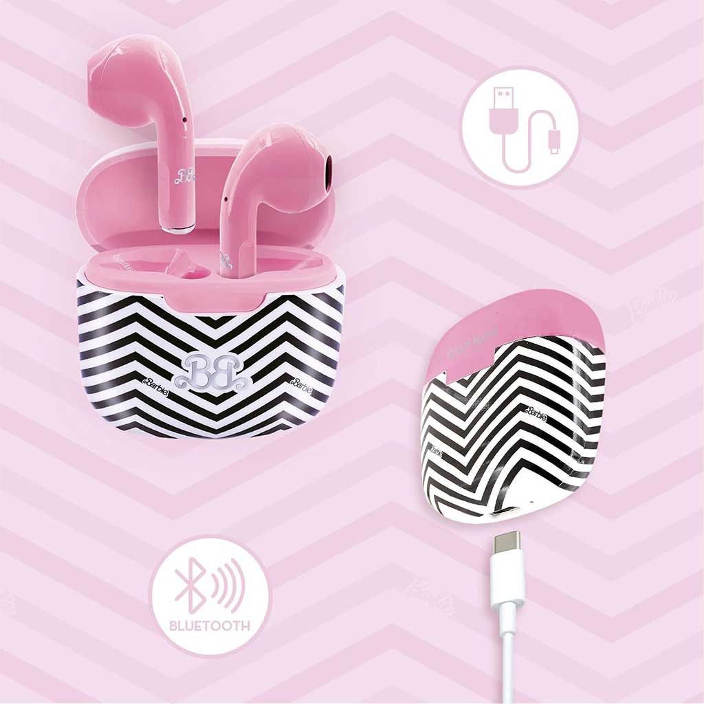 Bezprzewodowe różowe słuchawki Bluetooth Barbie - Lisciani zdjęcie 3