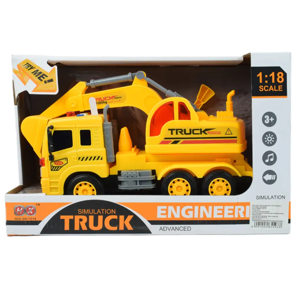 City Truck: Ciężarówka z ładowaczem z dźwiękiem i światłem 1/18 zdjęcie 6