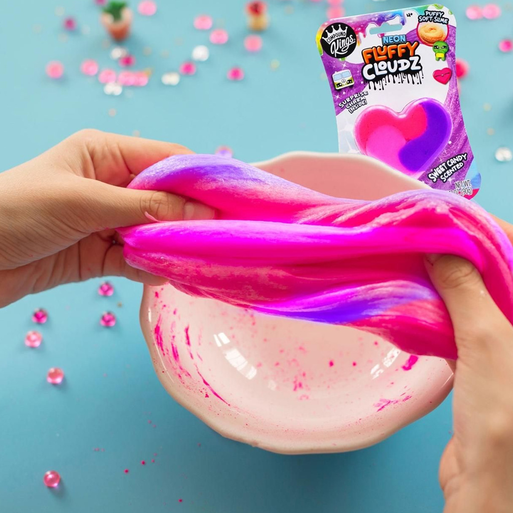 Compound Kings Neon Fluffy Cloudz pachnąca chmurka slime - Cukierek serce zdjęcie 2