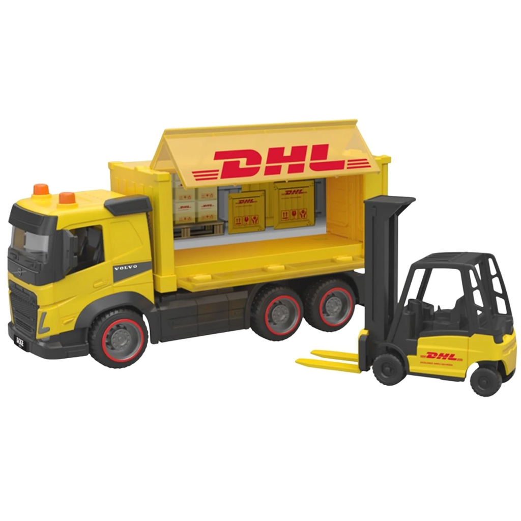 DHL Volvo ciężarówka z wózkiem widłowym - Dickie Toys zdjęcie 2