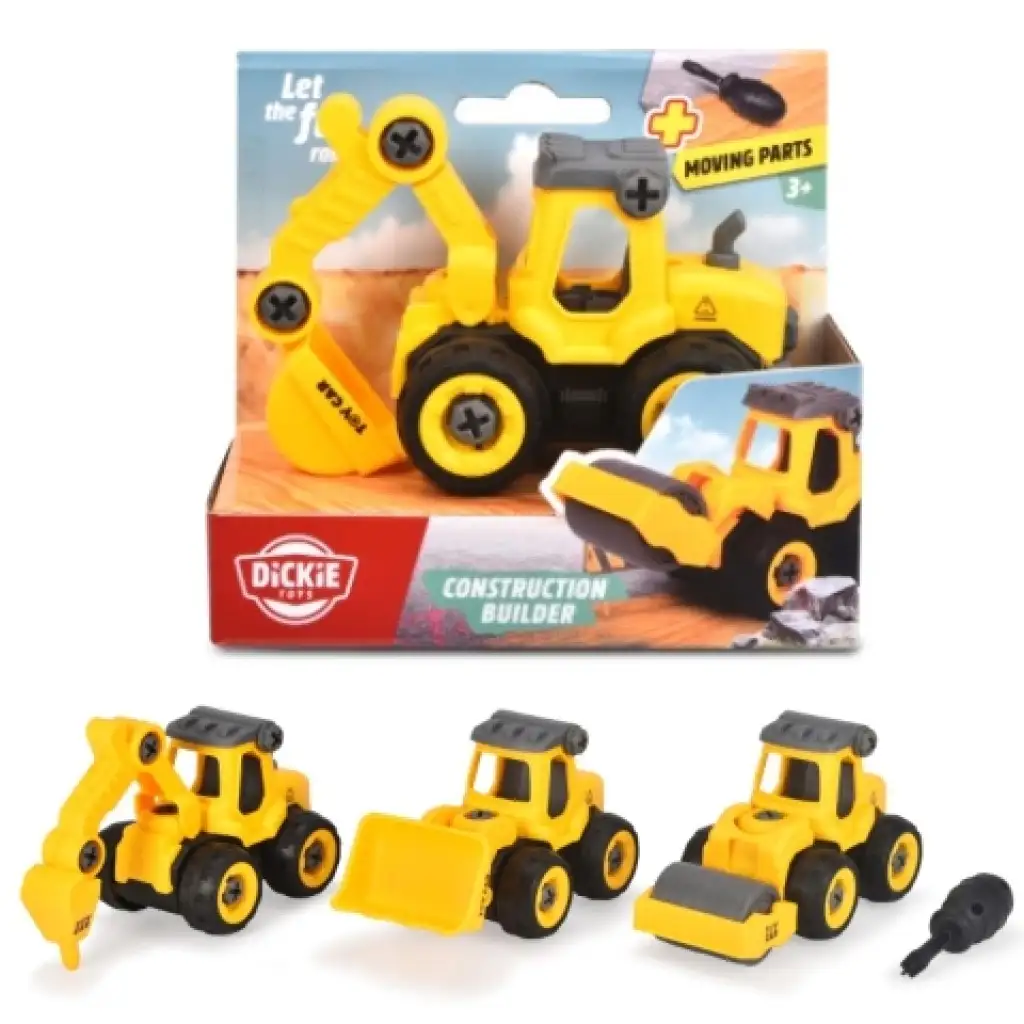 Dickie Toys: Zestaw pojazdów budowlanych w różnych wersjach - Simba Toys zdjęcie 1