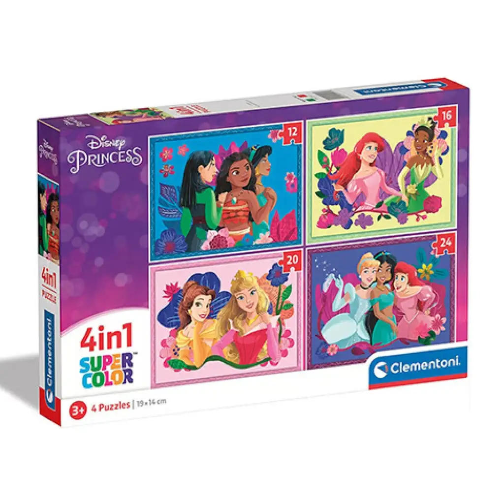 Disney księżniczki 4 w 1 puzzel - Clementoni zdjęcie 1