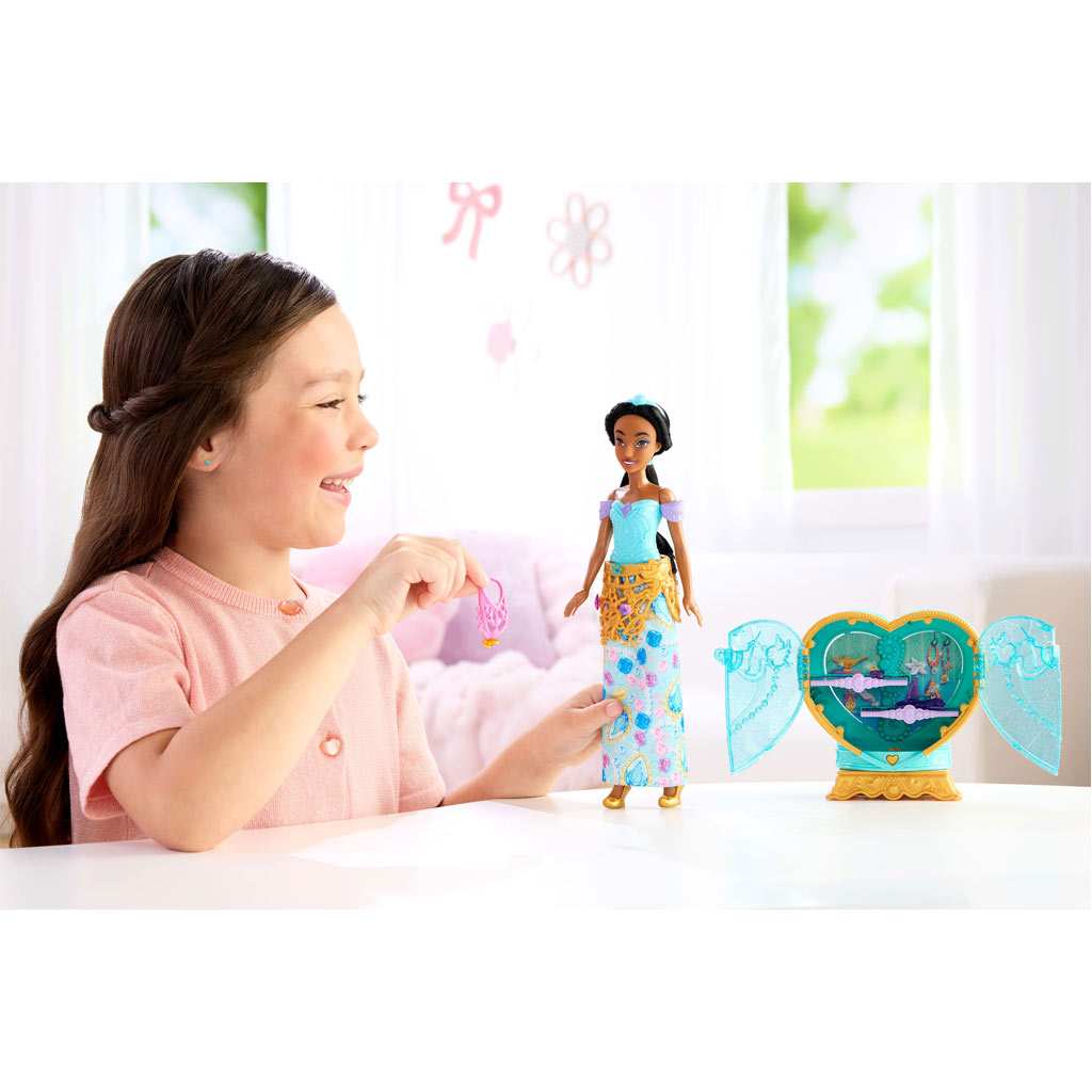 Disney Księżniczki - Csupaszív Niespodzianka Lalka - Jasmine - Mattel zdjęcie 2