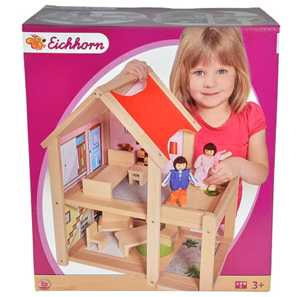 Drewniany domek dla lalek - Eichhorn zdjęcie 1