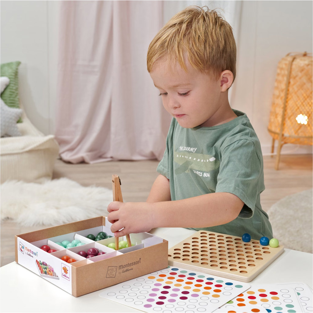 Eichhorn: Montessori Zabawka edukacyjna z kulkami do układania zdjęcie 4