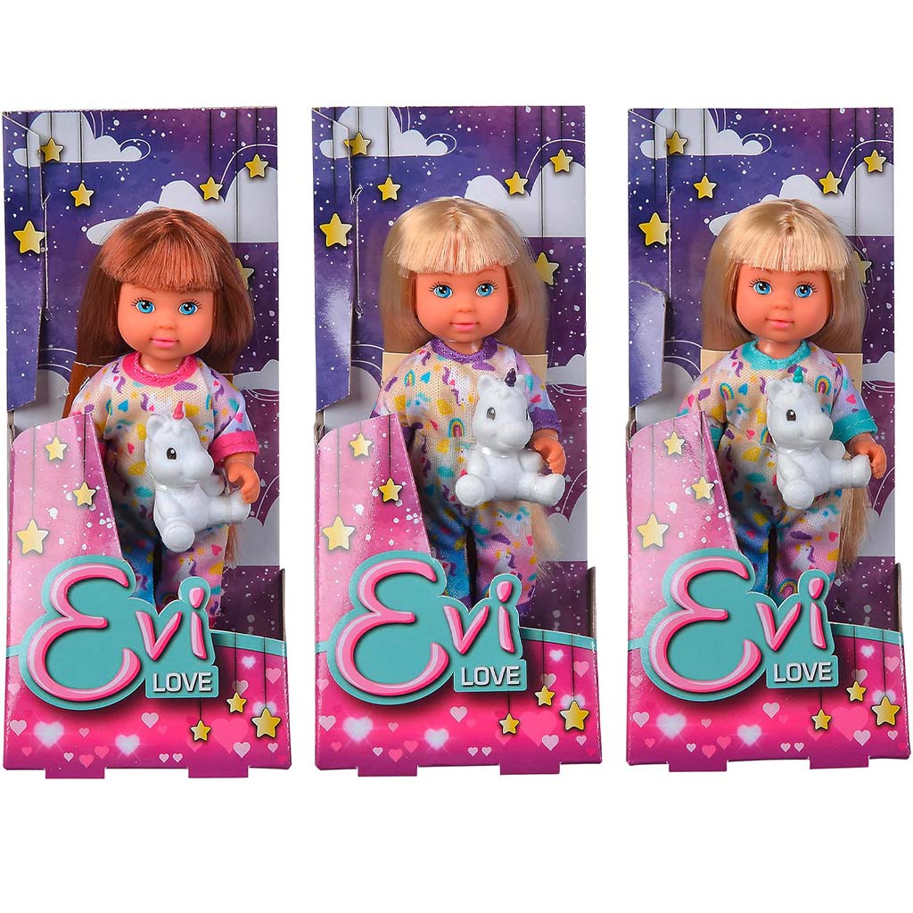 Evi Love: Evi lalka w piżamie z jednorożcem w różnych wersjach - Simba Toys zdjęcie 1