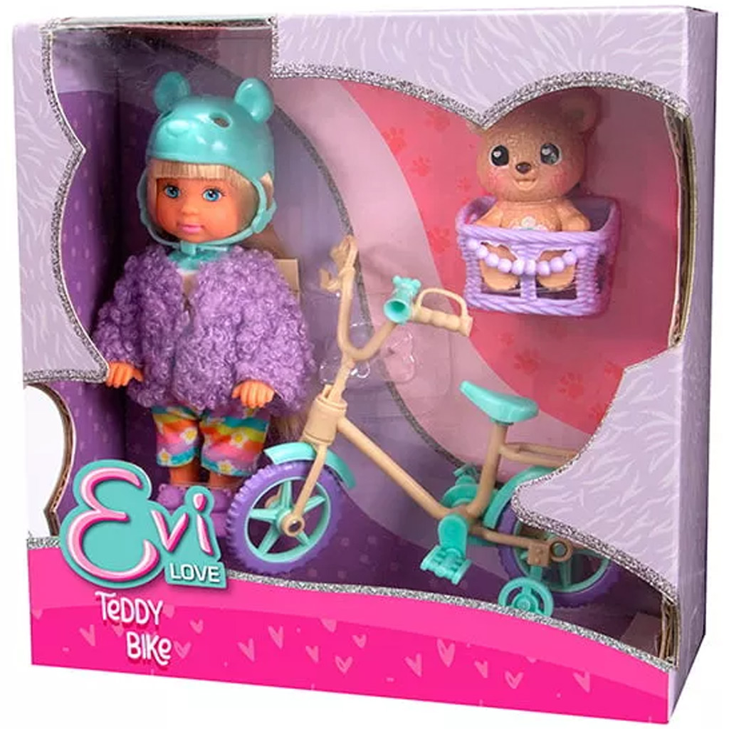 Evi Love: Teddy Bike – Zestaw zabawkowy rowerowy - Simba Toys zdjęcie 1