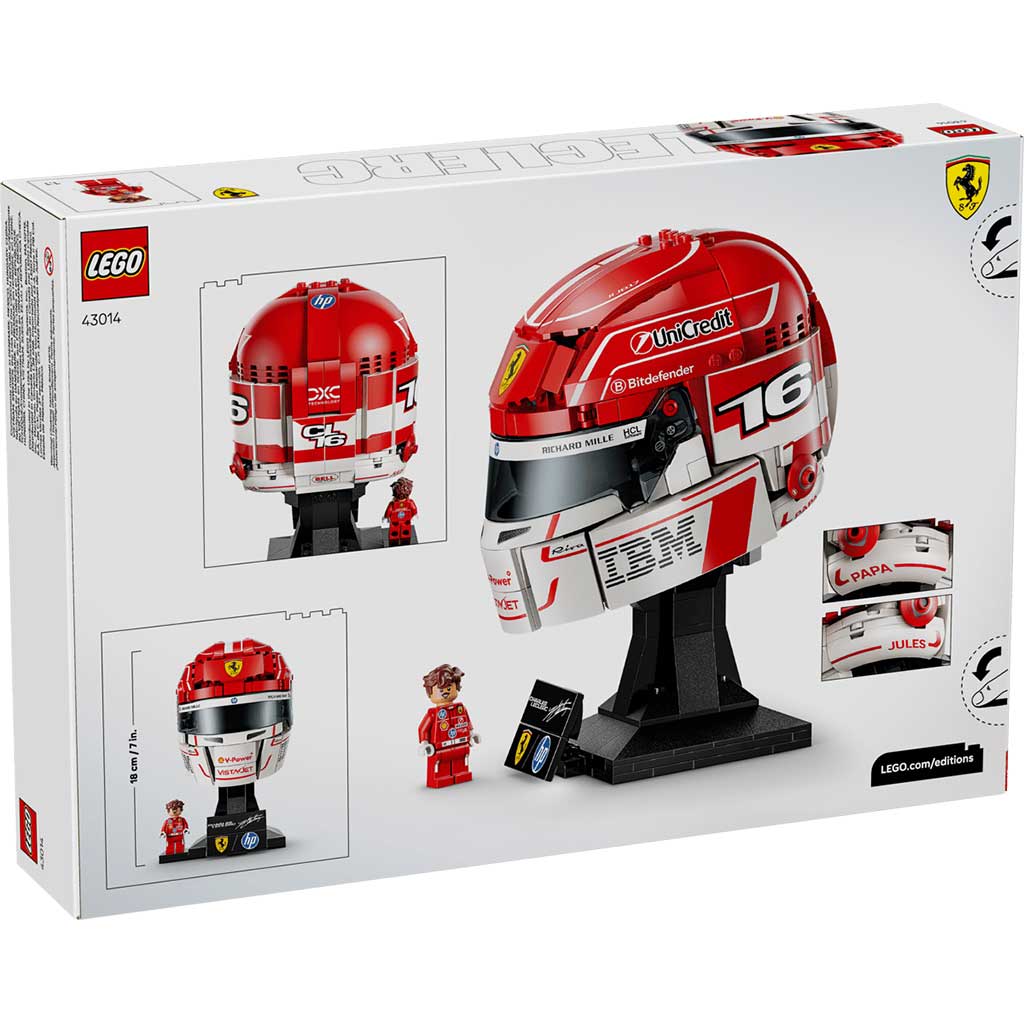 LEGO® Editions: Scuderia Ferrari HP Charles Leclerc sisakja (43014) zdjęcie 6