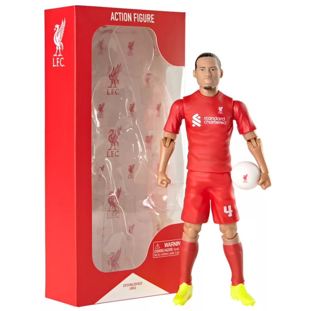 Figurka akcji piłkarza, 20 cm - Liverpool, Van Dijk w koszulce nr 4 zdjęcie 1