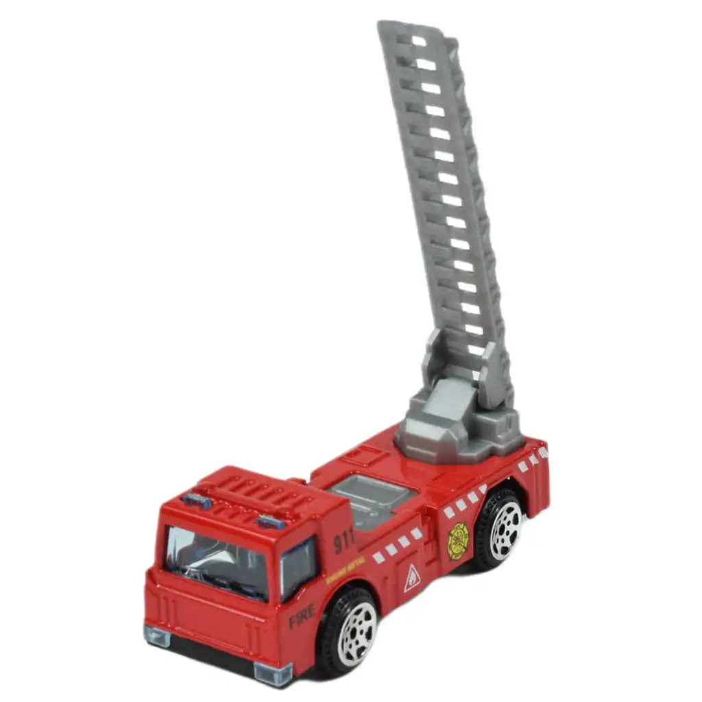 Fire Rescue: Zestaw 6 małych samochodów strażackich 1/64 zdjęcie 2