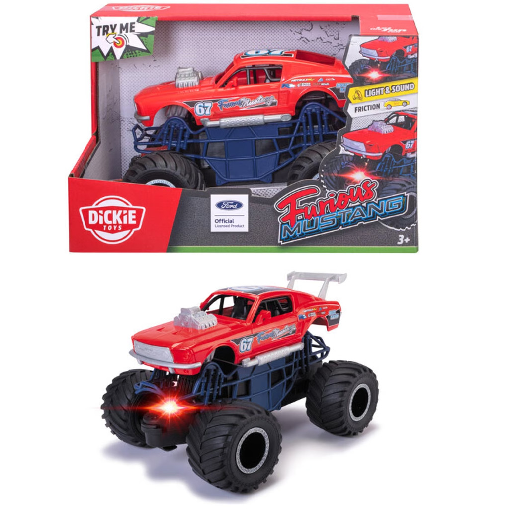 Furious Mustang mały samochód z światłem i dźwiękiem - Dickie Toys zdjęcie 1
