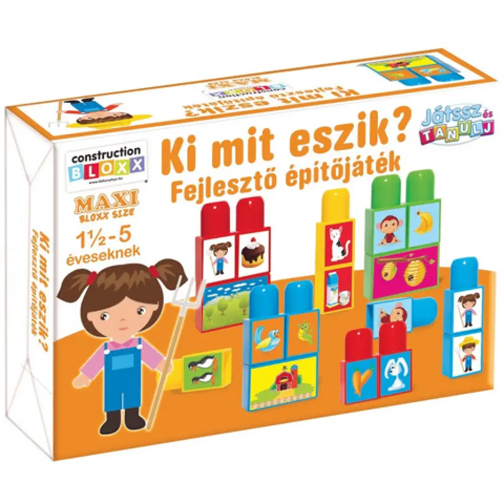 Graj i ucz się!: Kto co je? Rozwijająca gra konstrukcyjna - D-Toys zdjęcie 1