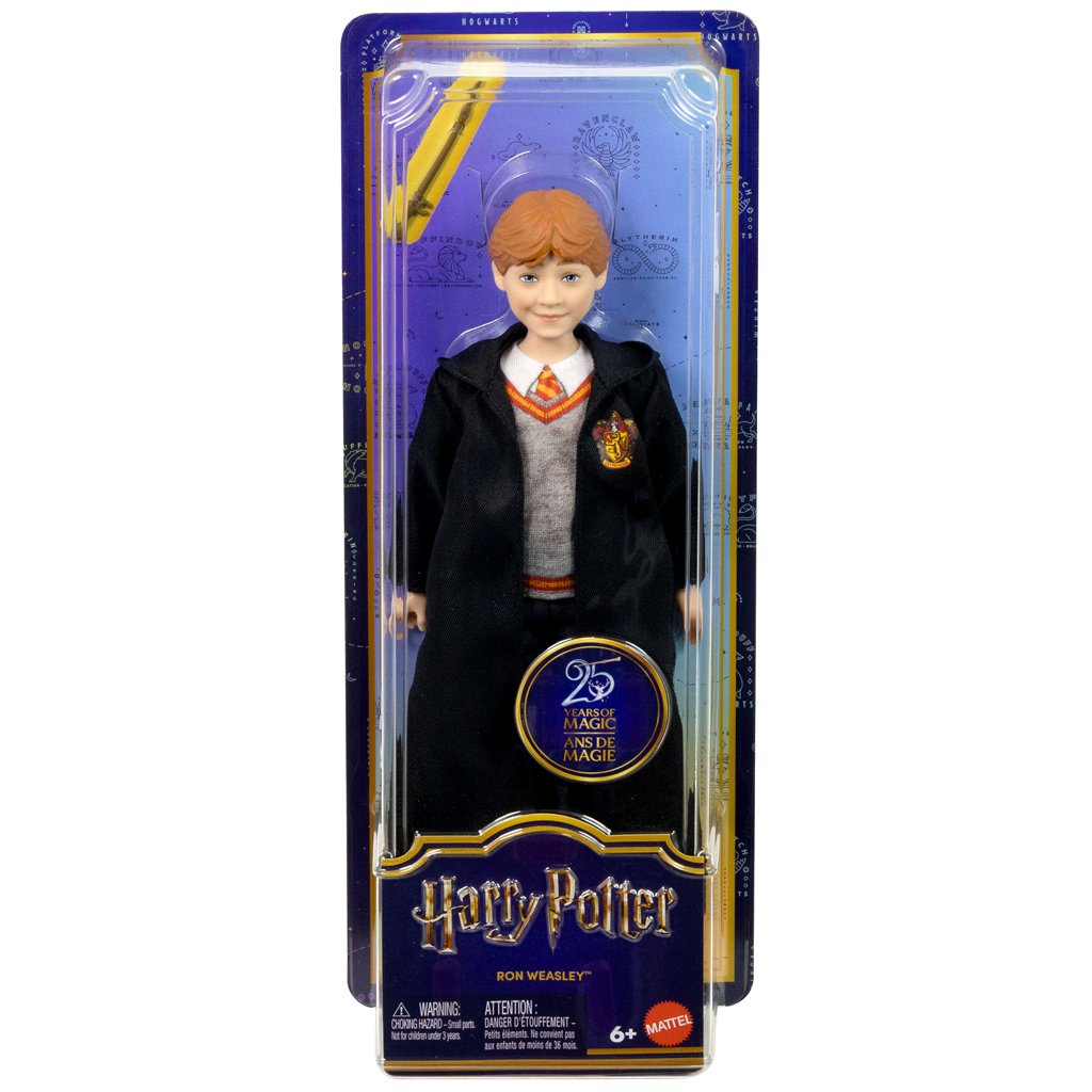 Harry Potter: Ron Weasley w szacie z różdżką - Mattel zdjęcie 1