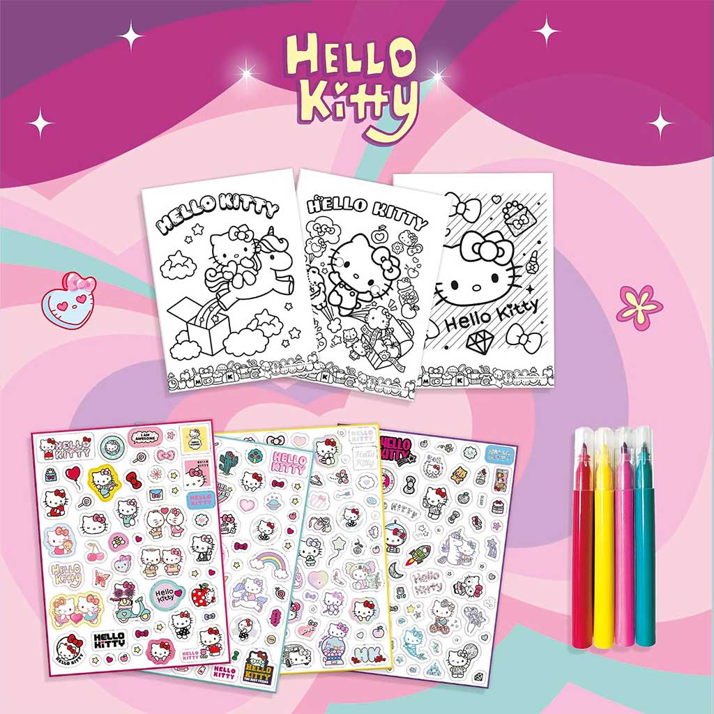 Hello Kitty Zeszyt do kolorowania z naklejkami - Lisciani zdjęcie 3