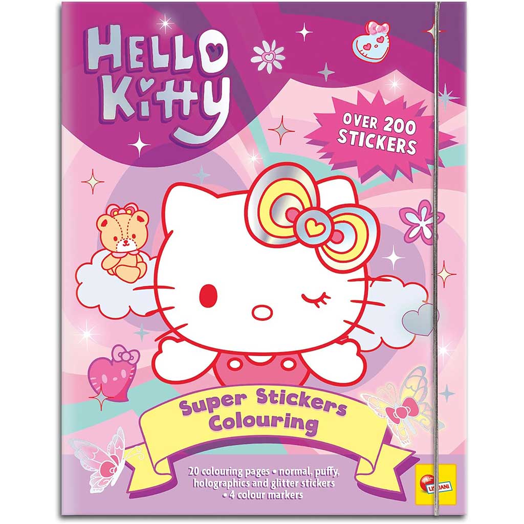 Hello Kitty Zeszyt do kolorowania z naklejkami - Lisciani zdjęcie 1