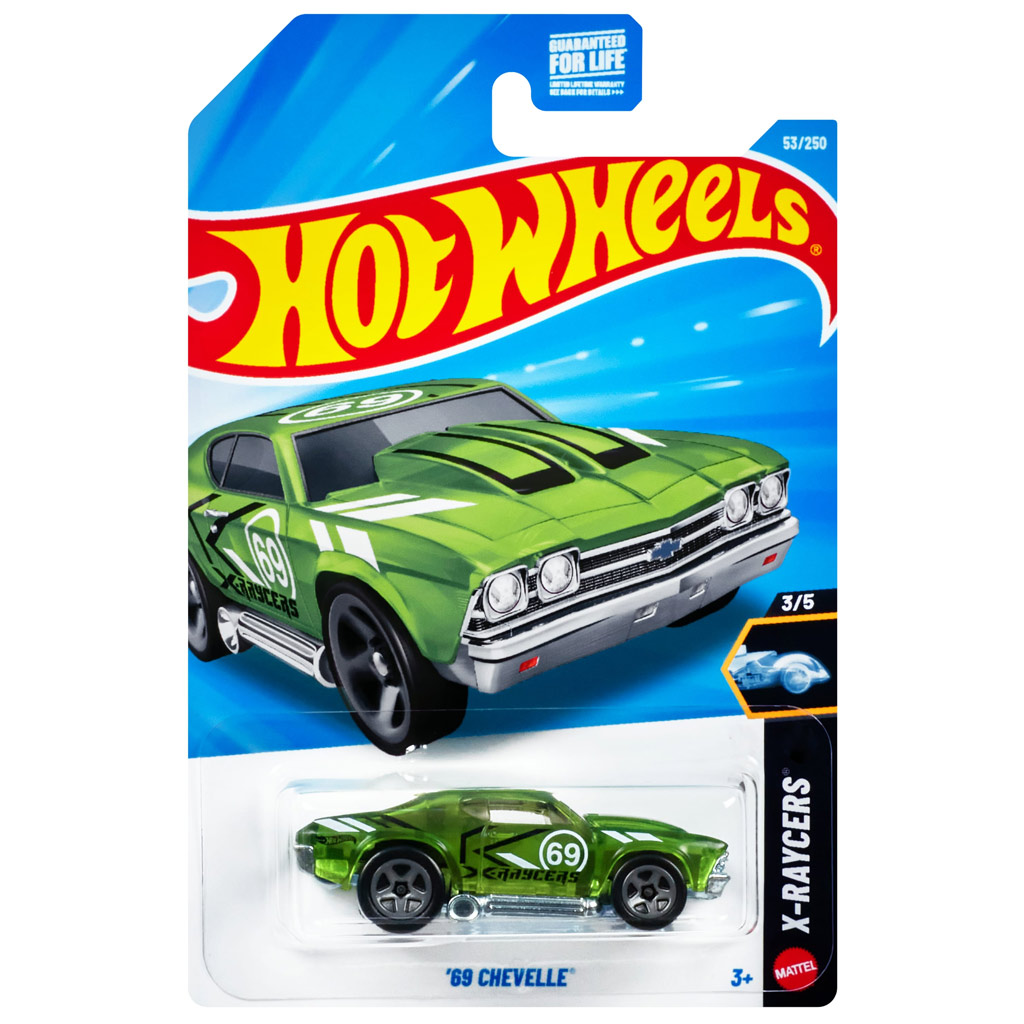 Hot Wheels: '69 Chevelle zielony samochodzik 1/64 - Mattel zdjęcie 1