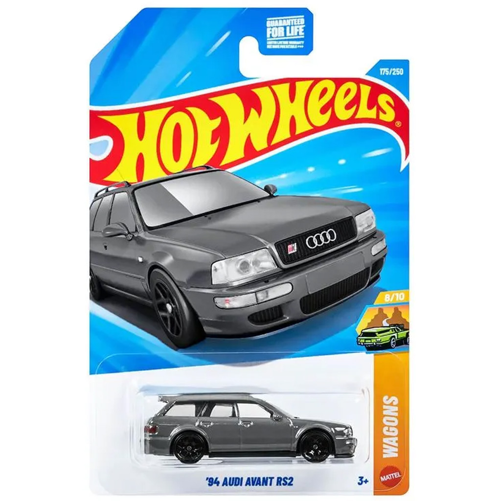 Hot Wheels: '94 Audi Avant RS2 szary samochód 1/64 - Mattel zdjęcie 1